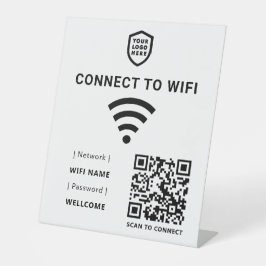 WiFi-Netzwerk | QR-Code-Prüfung für die Verbindung Sockelschild
