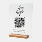 Wifi-Netzwerk-QR-Code Schwarz Moderne Geschäftswel Acrylschild (Winkel)