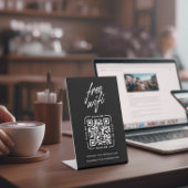 Wifi-Netzwerk-QR-Code Schwarz Moderne Geschäftswel Sockelschild