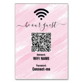 WiFi-Netzwerk | QR-Code | Seien Sie unsere Gästeka Tischnummer (Vorderseite)