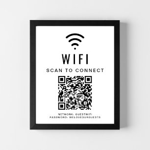 WiFi-Netzwerk-Scan zur Verbindung von QR-Code Poster