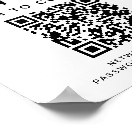 WiFi-Netzwerk-Scan zur Verbindung von QR-Code Poster (Ecke)