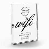 WiFi-Netzwerk und Kennwort Signieren Sie Ihr Logo Fotoblock (Links)