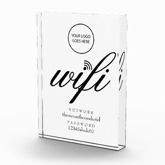WiFi-Netzwerk und Kennwort Signieren Sie Ihr Logo Fotoblock (Rechts)