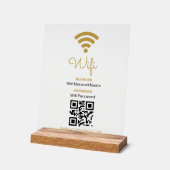 WiFi-Netzwerk- und Kennwortgeschäft Acrylschild (Winkel)