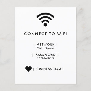 WiFi-Netzwerk- und Kennwortgeschäft Flyer