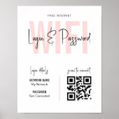 WiFi-Netzwerk- und Kennwortgeschäft Poster (Vorne)