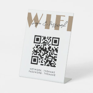 WiFi-Netzwerk- und Kennwortgeschäft Sockelschild