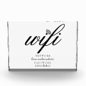 WiFi-Netzwerk- und Kennwortsignatur Fotoblock (Vorderseite)