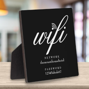 WiFi-Netzwerk- und Kennwortsignatur Fotoplatte