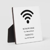 WiFi-Netzwerk und Kennwortsignatur mit eigener Mar Fotoplatte (Vorderseite)