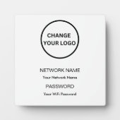 WiFi-Netzwerk und Kennwortsignatur mit eigener Mar Fotoplatte (Vorderseite)