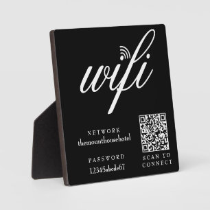 Wifi-Netzwerk- und Passwort-QR-Code-Schilder Fotoplatte
