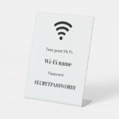 WiFi-Netzwerkkennwort des Gastkunden Sockelschild (Vorderseite)