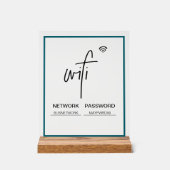 WiFi-Netzwerkkennwort: Freestyle-Akryllisches Zeic Acrylschild (Vorderseite)