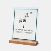 WiFi-Netzwerkkennwort: Freestyle-Akryllisches Zeic Acrylschild (Winkel)