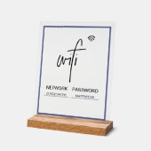 WiFi-Netzwerkkennwort: Freestyle-Akryllisches Zeic Acrylschild (Winkel)