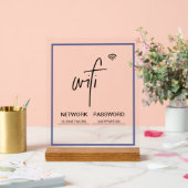 WiFi-Netzwerkkennwort: Freestyle-Akryllisches Zeic Acrylschild (Hochzeit)