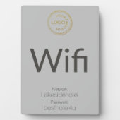 WiFi-Netzwerkkennwort für Unternehmen grau Fotoplatte (Vorderseite)