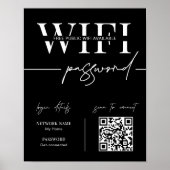 WIFI-Netzwerkkennwort QR-Code Minimalistisch Poster (Vorne)