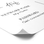 WIFI-Netzwerkkennwort QR-Code Schwarz & Weiß, mode Poster (Ecke)