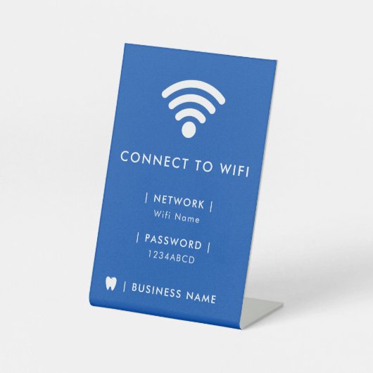WiFi-Netzwerkkennwort Sockelschild (Vorderseite)