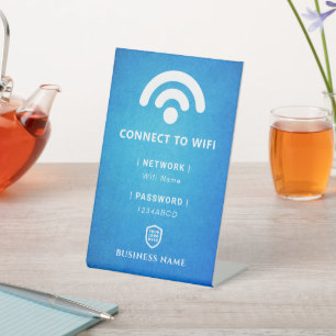 WiFi-Netzwerkkennwort Sockelschild