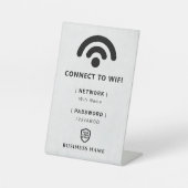 WiFi-Netzwerkkennwort Sockelschild (Vorderseite)