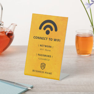 WiFi-Netzwerkkennwort Sockelschild