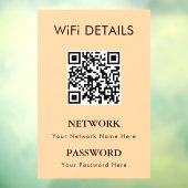 WiFi-Netzwerkzugriff | QR-Codekennwortanzeige Fensteraufkleber (Blatt 3)