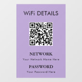 WiFi-Netzwerkzugriff | QR-Codekennwortanzeige Fensteraufkleber (Blatt)