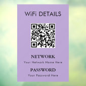 WiFi-Netzwerkzugriff | QR-Codekennwortanzeige Fensteraufkleber (Blatt 3)