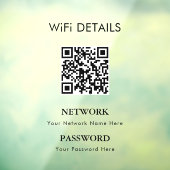 WiFi-Netzwerkzugriff | QR-Codekennwortanzeige Fensteraufkleber (Blatt 3)