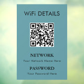 WiFi-Netzwerkzugriff | QR-Codekennwortanzeige Fensteraufkleber (Blatt 3)