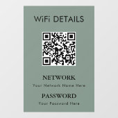 WiFi-Netzwerkzugriff | QR-Codekennwortanzeige Fensteraufkleber (Blatt)