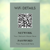WiFi-Netzwerkzugriff | QR-Codekennwortanzeige Fensteraufkleber (Blatt 3)