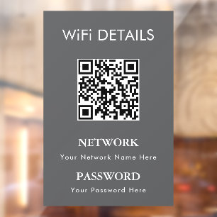 WiFi-Netzwerkzugriff   QR-Codekennwortanzeige Fensteraufkleber