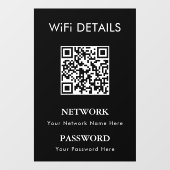 WiFi-Netzwerkzugriff | QR-Codekennwortanzeige Fensteraufkleber (Blatt)