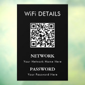 WiFi-Netzwerkzugriff | QR-Codekennwortanzeige Fensteraufkleber (Blatt 3)