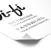 Wifi-Passcodedruck zum Framing und Anzeigen Fotodruck (Ecke)