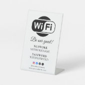 Wifi Password and Network Personalized Sockelschild (Vorderseite)