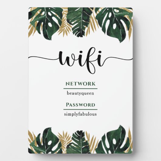 Wifi Password Beauty Salon Business Plaque Fotoplatte (Vorderseite)