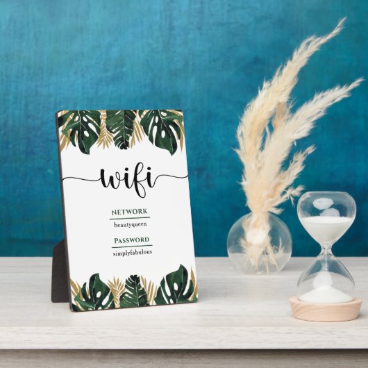 Wifi Password Beauty Salon Business Plaque Fotoplatte (Seite)