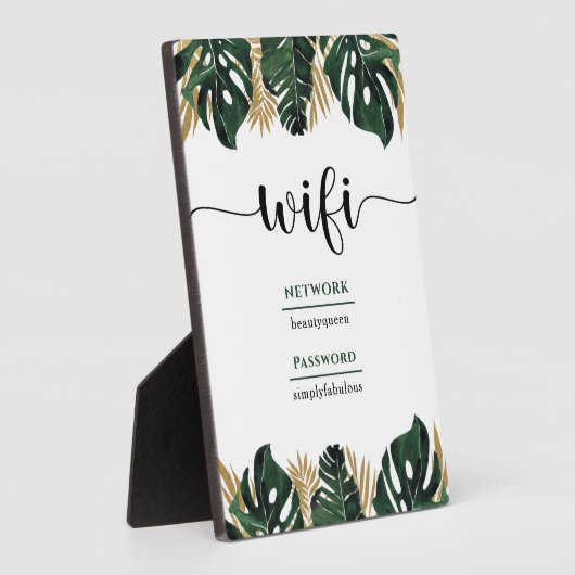 Wifi Password Beauty Salon Business Plaque Fotoplatte (Seite)