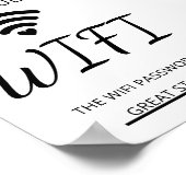 WiFi Password Business Poster (Ecke)