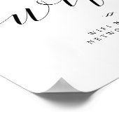 Wifi Password Calligraphy Script-Hochzeitszeichen Poster (Ecke)