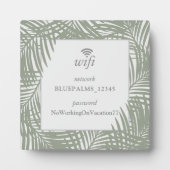 WiFi Password Guest Room Signierung bei Beach Hous Fotoplatte (Vorderseite)