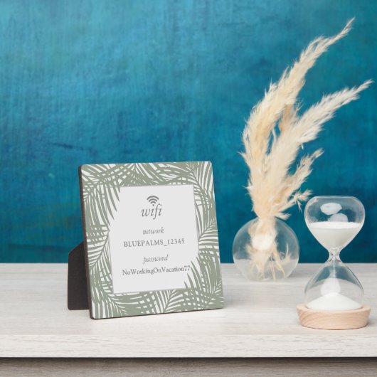 WiFi Password Guest Room Signierung bei Beach Hous Fotoplatte (InSitu)