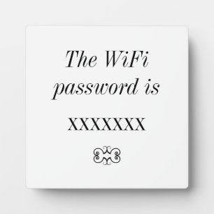 WiFi Password Guest Room Tabletop Plaque Fotoplatte