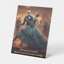 WiFi Password Halloween Dance Party Sockelschild